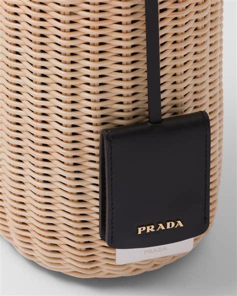 prada bucket bag|prada wicker bucket bag.